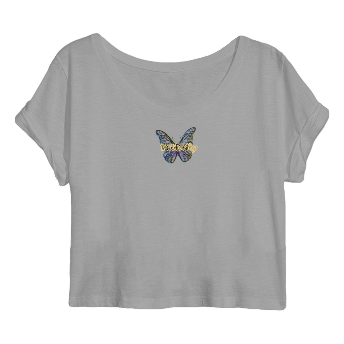 Organic Cotton Butterfly Crop Top