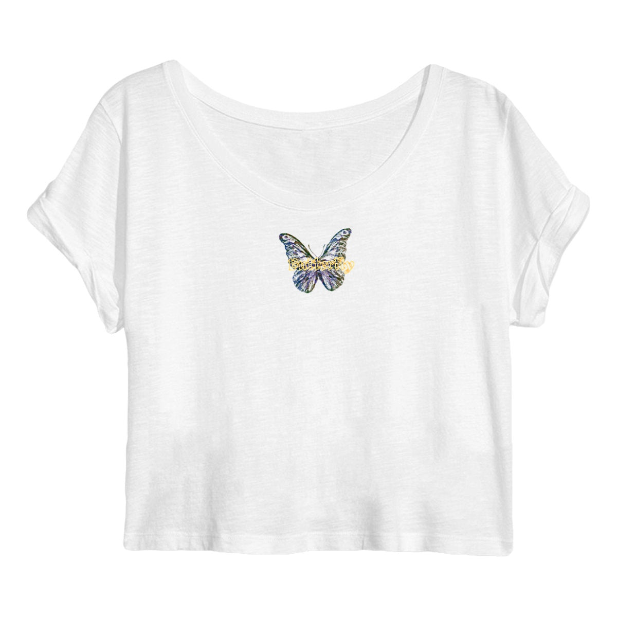 Organic Cotton Butterfly Crop Top